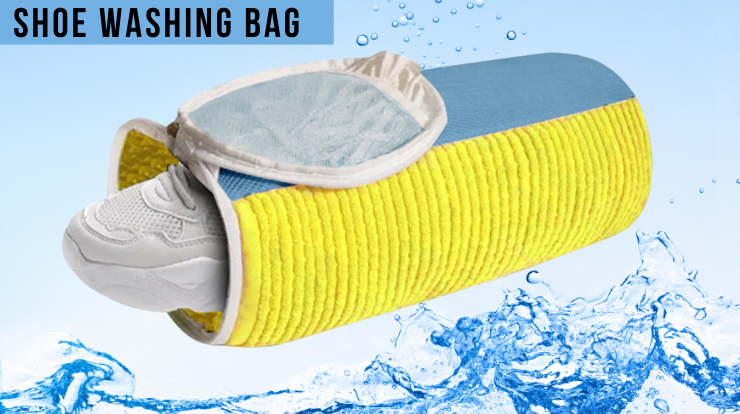 Shoe washing bag for washing machine